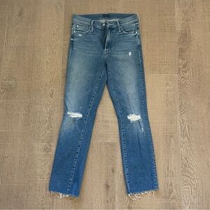 MOTHER Blue Ankle Jeans
